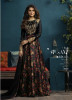 Black Satin Silk & Digital Print Jennifer Winget Readymade Gown (With Dupatta)