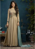 Gold Silk & Georgette Jennifer Winget Readymade Gown (With Dupatta)