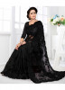 Black Net Embroidery Saree