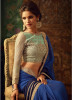 Blue Georgette Embroidery Saree