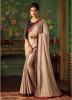 Brown Georgette Embroidery Saree