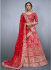 Red Art Silk Bridal Lehenga Choli