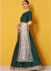Green & Beige Art Silk Bridal Lehenga Choli