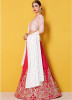 Pink & White Art Silk Bridal Lehenga Choli