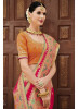 Pink Banarasi Jacquard Silk Saree