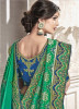 Dark Green & Blue Banarasi Silk Saree
