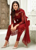 Red Net Salwar Suit