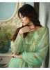 Light Sea Green Heavy Butterfly Net Anarkali Salwar Suit