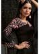 Black Georgette With Embroidery Work Floor-Length Readymade Gown