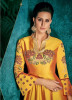 Yellow Triva Silk With Heavy Embroidery Inner Stitched Floor-Length Readymade Gown