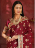 Maroon Pure Silk Saree