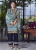 Light Sky Blue Lakhnavi Embroidery On Silk With Inner Salwar Suit