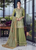 Light Olive Green Lakhnavi Embroidery On Silk With Inner Salwar Suit