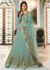 Mint Georgette Embroidery Ankle-Length Salwar Suit