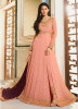 Salmon Silk Pure Embroidery Ankle-Length Salwar Suit