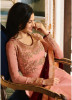 Salmon Silk Pure Embroidery Ankle-Length Salwar Suit