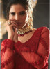 Dark Red Net With Can Can Salwar Suit