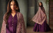 Dark Purple Silk With Can Can Ankle-Length Salwar Suit