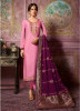 Pink Satin Georgette Salwar Suit