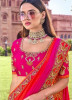 Pink & Persimmon Banarasi Silk Saree