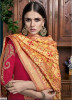 Red Olive Silk Inner Santoon Banarasi Dupatta Salwar Suit