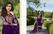 Dark Purple Georgette Palazzo-Bottom Salwar Suit