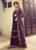 Wine Silk Net Anarkalis Salwar Suit