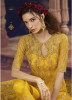 Yellow Net Anarkalis Salwar Suit