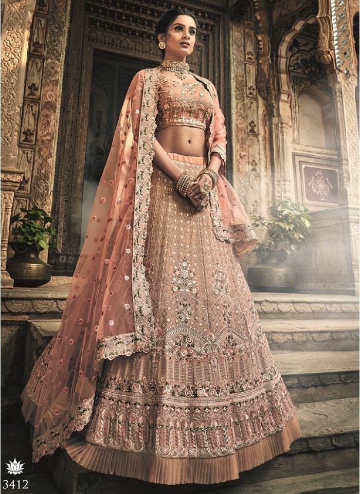 Georgette on sale bridal lehenga