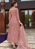 Flamingo Pink Net With Embroidery Work Anarkali Suit
