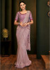 Mauve Lycra Designer Saree