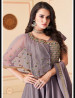 Bright Violet Soft Silk Floor-Length Readymade Salwar Kameez