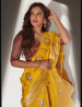 Mustard Soft Banarasi Organza Weaving Saree