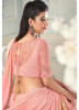 Pink Imported Silk Frill / Ruffle Saree