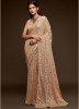 Gold Georgette With Sequins Work Saree