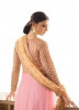 Pink Net Thread Embroidery Zari Work Trending Salwar Kameez