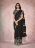 BLACK SILK GEORGETTE EMBROIDERY PARTY-WEAR BOUTIQUE SAREE