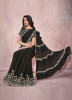 BLACK SILK GEORGETTE EMBROIDERY PARTY-WEAR BOUTIQUE SAREE