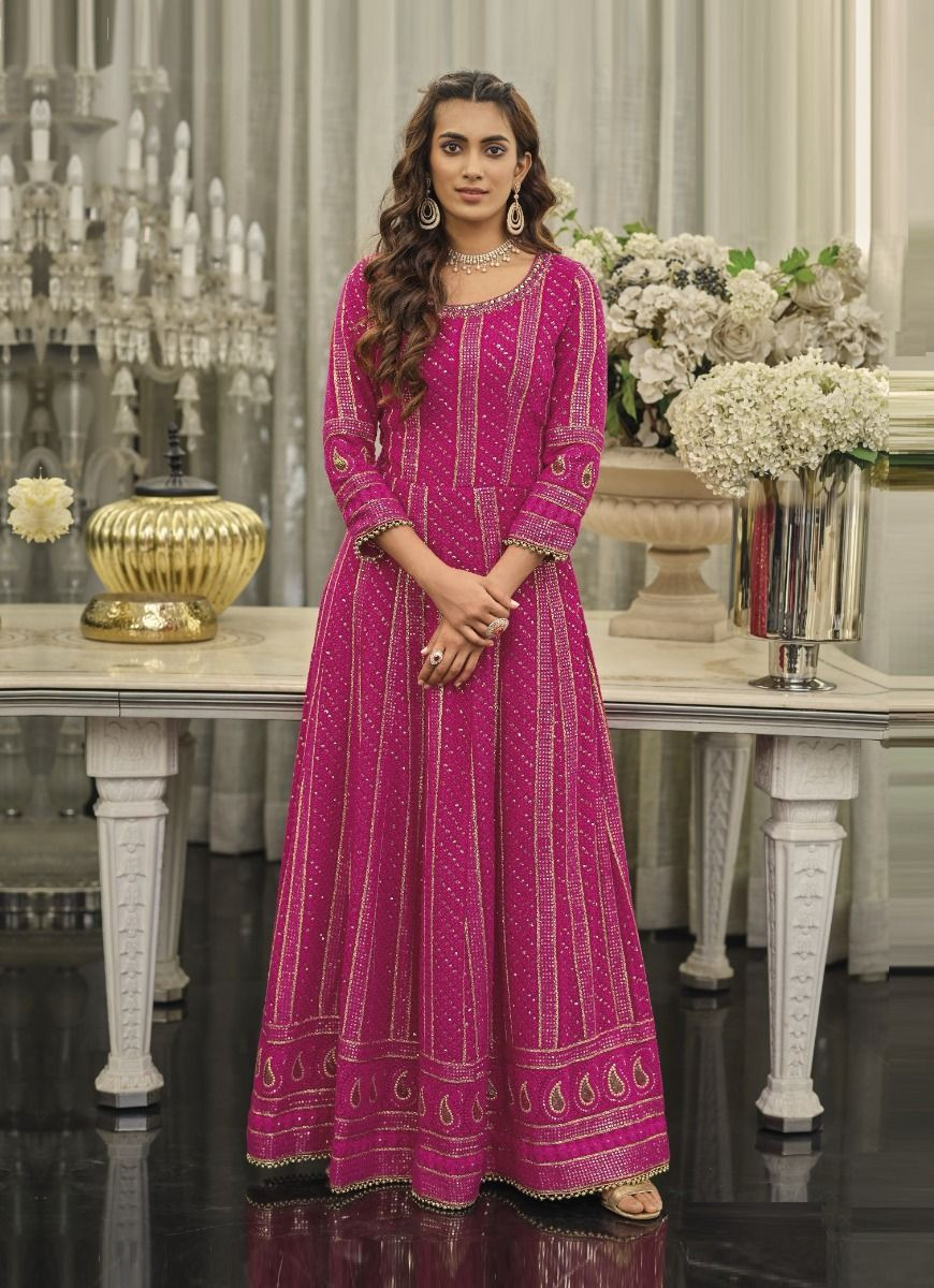 Dark pink clearance colour gown