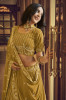 GOLDEN BROWN FAUX GEORGETTE EMBROIDERED PARTY-WEAR STYLISH LEHENGA CHOLI