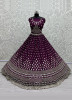 Purple Net Zari, Embroidery & Mirror-Work Party-Wear Stylish Lehenga Choli
