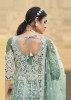 Light Mint Green Net Embroidered Party-Wear Anarkali Salwar Kameez