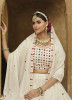 Antique White Georgette Sequins, Embroidery & Thread-Work Party-Wear Stylish Lehenga Choli