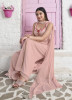 Light Coral Pink Georgette Thread, Embroidery, Sequins & Mirror-Work Party-Wear Palazzo-Bottom Readymade Salwar Kameez