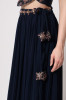 Dark Navy Blue Crushed Georgette Embroidered Party-Wear Stylish Lehenga Choli