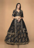 Black Silk Zari, Dori, Embroidery & Sequins-Work Party-Wear Stylish Lehenga Choli