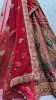 Red Velvet With Embroidery, Sequins & Handwork Wedding-Wear Bridal Lehenga Choli With Double Dupatta