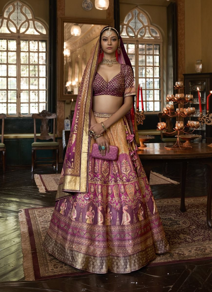 Wine Red Bridal Velvet Lehenga Choli With Embroidery & Hand Work at Rs  12995 | ब्राइडल लहंगा चोली in Delhi | ID: 4040082333