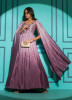Mauve Chinon Thread, Embroidery & Sequins Work Party-Wear Readymade Gown With Dupatta