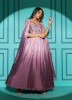 Mauve Chinon Thread, Embroidery & Sequins Work Party-Wear Readymade Gown With Dupatta